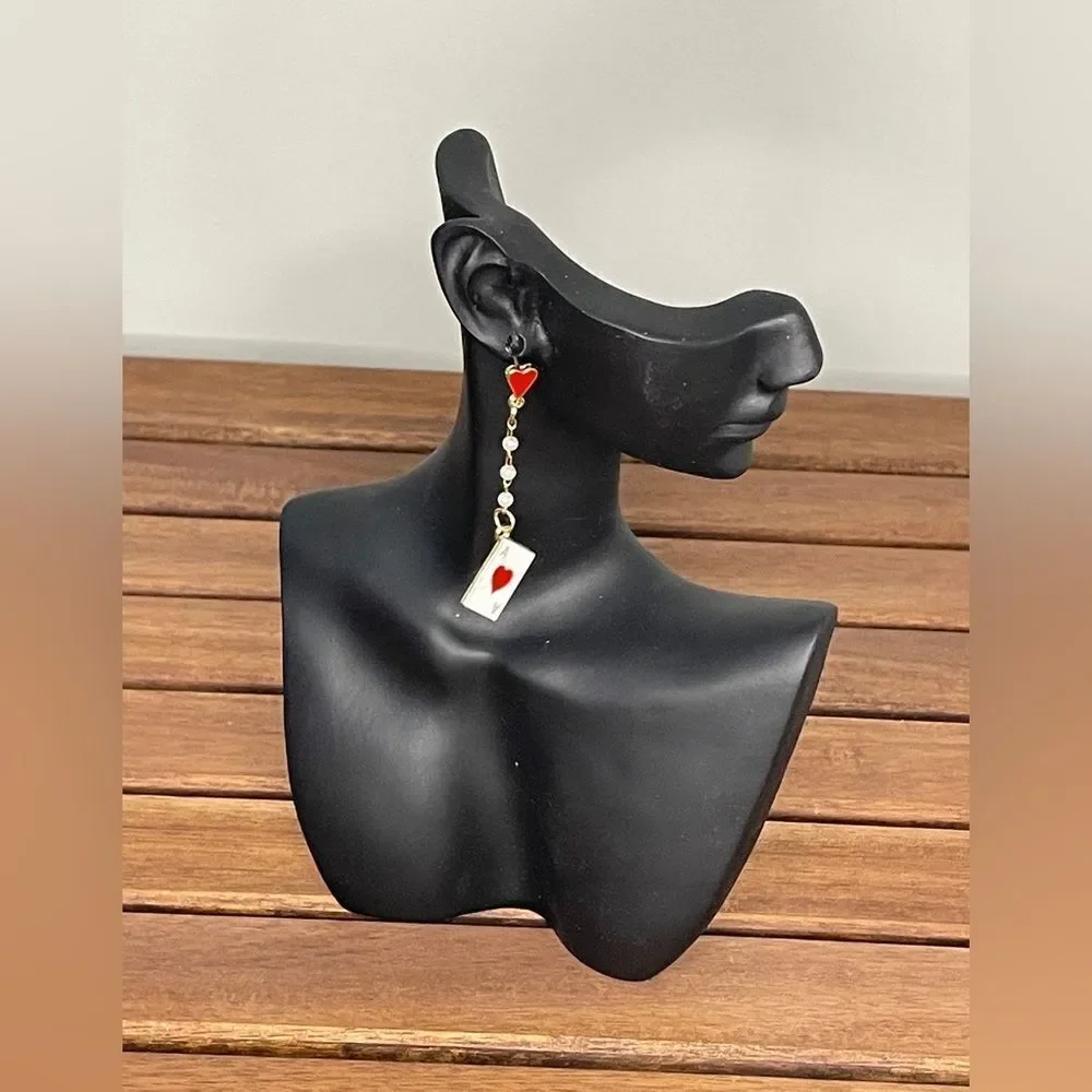 Asymmetric drop earrings